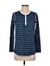 Roller Rabbit 100% Pima Cotton Polka Dots Blue Long Sleeve Henley Size S - photo 1