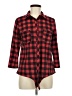 Eden & Olivia Plaid Red 3/4 Sleeve Blouse Size M - photo 1