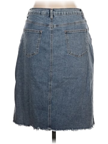 Happily Grey Denim Skirt (view 2)