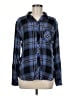 Rails 100% Rayon Plaid Blue Long Sleeve Button-Down Shirt Size M - photo 1