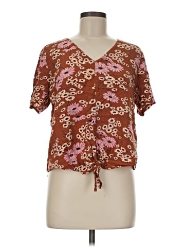 Madewell Novel Tie-Front Top in Hillside Daisies (view 1)
