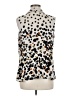 CAbi 100% Polyester Animal Print Ivory Sleeveless Blouse Size M - photo 2