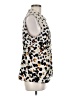 CAbi 100% Polyester Animal Print Ivory Sleeveless Blouse Size M - photo 4