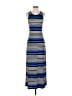 Bisou Bisou Stripes Blue Casual Dress Size 4 - photo 1