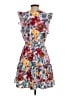 THML 100% Polyester Print Yellow Casual Dress Size S - photo 2