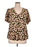 Torrid Black Short Sleeve Blouse Size 1X Plus (1) - photo 1