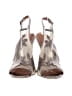 Kay Unger Metallic Gray Sandals Size 6 1/2 - photo 2