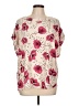 CAbi 100% Polyester Hearts Pink Short Sleeve Blouse Size L - photo 1