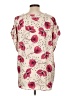 CAbi 100% Polyester Hearts Pink Short Sleeve Blouse Size L - photo 2