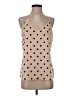 Ann Taylor 100% Polyester Tan Sleeveless Top Size S - photo 1