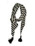 Ellen Tracy 100% Silk Stripes Black Tan Silk Scarf One size - photo 1