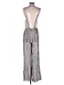 En Creme 100% Rayon Paisley Silver Jumpsuit Size S - photo 2