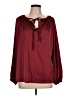 Unbranded Burgundy Long Sleeve Blouse Size L - photo 1