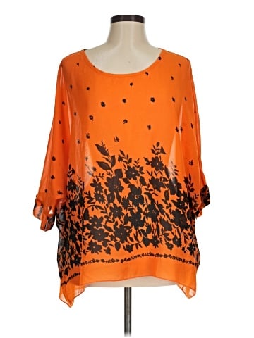 Allegra K 3/4 Sleeve Blouse (view 1)