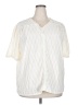 Unbranded 100% Polyester Ivory Short Sleeve Blouse Size 4XL - photo 1