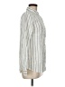 Sigrid Olsen 100% Linen Stripes Ivory Long Sleeve Button-Down Shirt Size M - photo 4