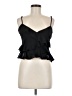White Fox Black Sleeveless Blouse Size M - photo 1