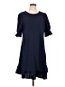 Unbranded Solid Blue Casual Dress Size L - photo 1