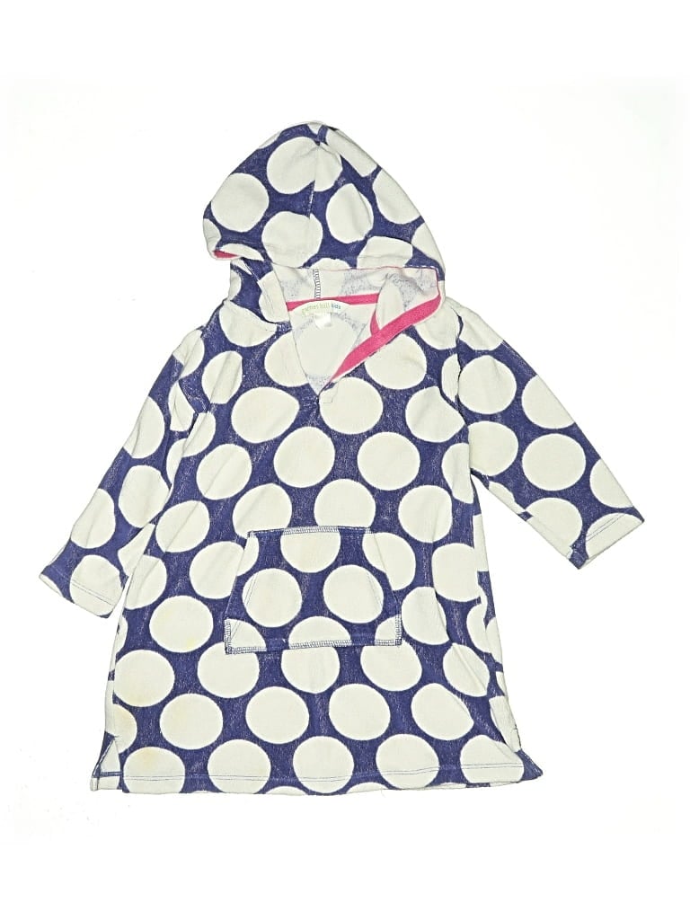 Pre-owned Garnet Hill Kids' Poncho In Blue