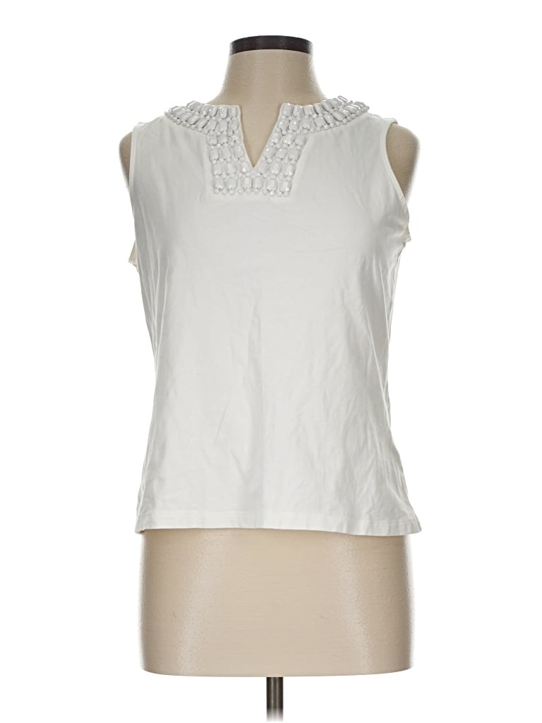 Pre-owned Talbots Sleeveless Blouse In Ivory