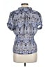 Violet & Claire 100% Polyester Paisley Blue Short Sleeve Blouse Size L - photo 2