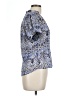 Violet & Claire 100% Polyester Paisley Blue Short Sleeve Blouse Size L - photo 4