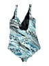 Miraclesuit Print Blue One Piece Swimsuit Size 10 - photo 2