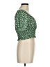 Topshop Green 3/4 Sleeve Blouse Size 8 - photo 4