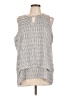 Chico's 100% Polyester Silver Sleeveless Blouse Size Lg (2) - photo 1