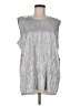 Vince Camuto 100% Polyester Metallic Silver Sleeveless Top Size M - photo 1