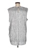 Vince Camuto 100% Polyester Metallic Silver Sleeveless Top Size M - photo 2