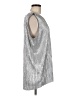 Vince Camuto 100% Polyester Metallic Silver Sleeveless Top Size M - photo 4