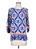 Everly 100% Polyester Blue 3/4 Sleeve Blouse Size S - photo 1
