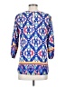 Everly 100% Polyester Blue 3/4 Sleeve Blouse Size S - photo 2