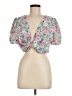 Lush 100% Polyester Pink Short Sleeve Blouse Size M - photo 1