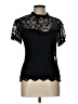 Bebe Black Short Sleeve Top Size L - photo 1