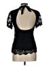 Bebe Black Short Sleeve Top Size L - photo 2