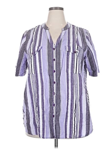 Roaman's Short Sleeve Button-Down Shirt (view 1)
