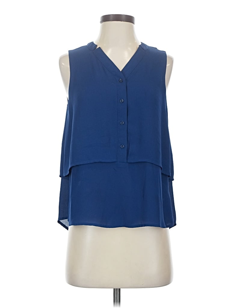Pre-owned Lumiere Sleeveless Blouse In Blue