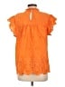 THML 100% Cotton Orange Short Sleeve Blouse Size XL - photo 2