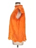 THML 100% Cotton Orange Short Sleeve Blouse Size XL - photo 5