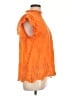 THML 100% Cotton Orange Short Sleeve Blouse Size XL - photo 4