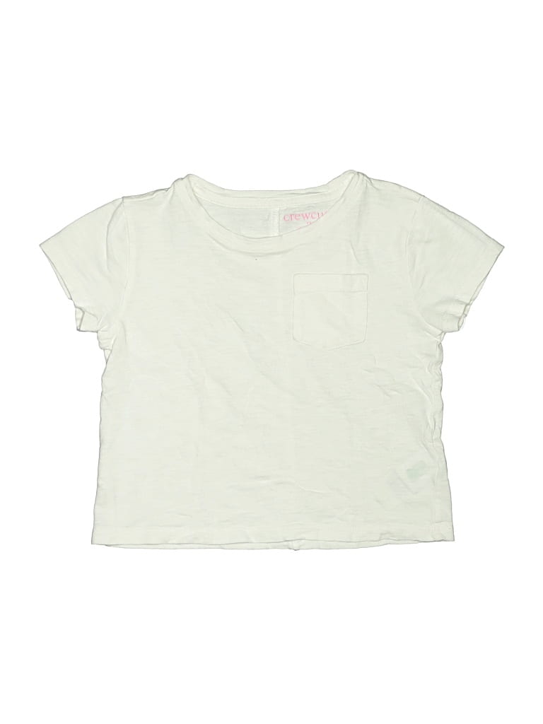 Pre-owned Crewcuts Outlet Kids' Short Sleeve T-shirt In Ivory