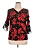 Adele & May Red 3/4 Sleeve Blouse Size XL - photo 1