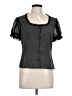 AGB Gray Short Sleeve Blouse Size 10 - photo 1