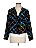 Chico's 100% Polyester Tie-dye Black Blazer Size Lg (2) - photo 1