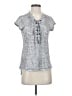 XCVI Gray Short Sleeve Top Size S - photo 1
