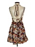 Unbranded Floral Brown Casual Dress Size P (estimated, petite) - photo 2