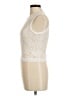 Three Dots 100% Nylon Ivory Sleeveless Blouse Size M - photo 5