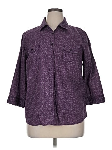 SONOMA life + style 3/4 Sleeve Button-Down Shirt (view 1)